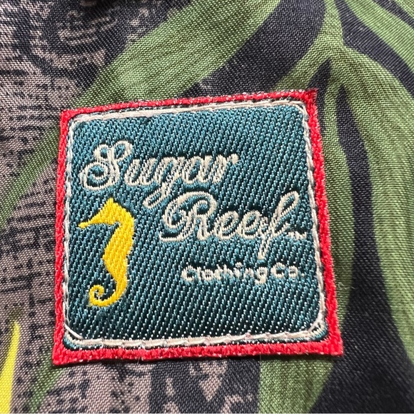 Sugar Reef Clothing Co Birds of Paradise Black Yellow Green Swim Trunks Mens L - Picture 3 of 8